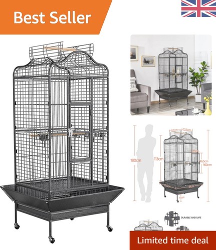 Durable wrought iron bird - bird, cage