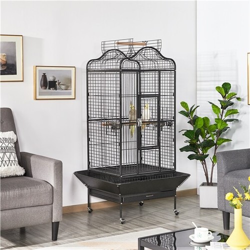 Large metal bird cage open - large,