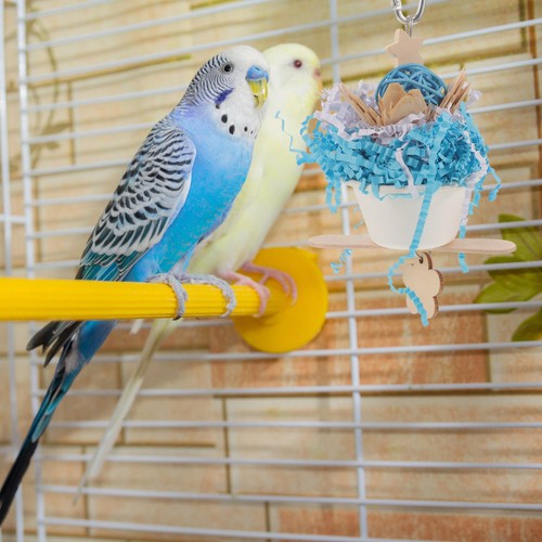 Reusable wooden parrot - reusable, chewing