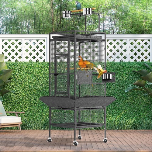 Metal bird cage open playtop - bird,