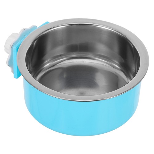 Stainless steel bird food bowl - steel,